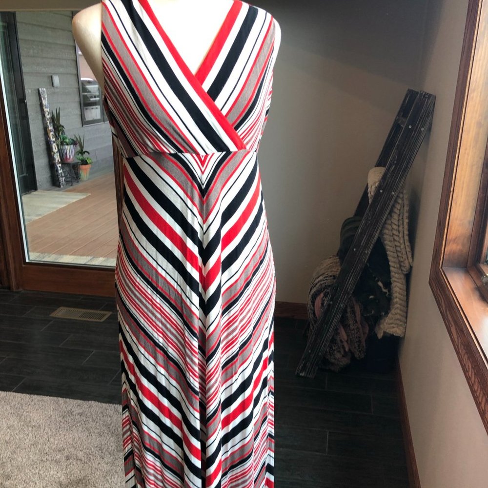 Calvin Klein chevron maxi dress